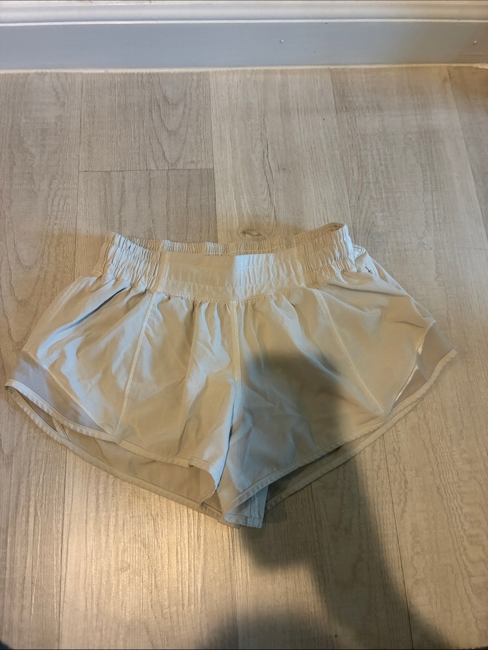 lululemon athletica Cream Athletic Shorts with Elastic Waistband